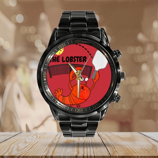 Discover Pickleball Lovers The Lobster 7751 Calendar Steel Band Watch