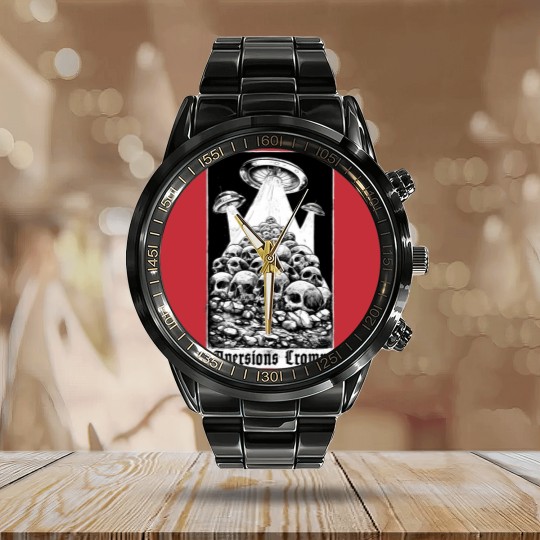 Discover Aversions Crown Flying Saucers Calendar Steel Band Watch