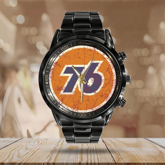Discover 76 Oil Union Vintage Calendar Steel Band Watch