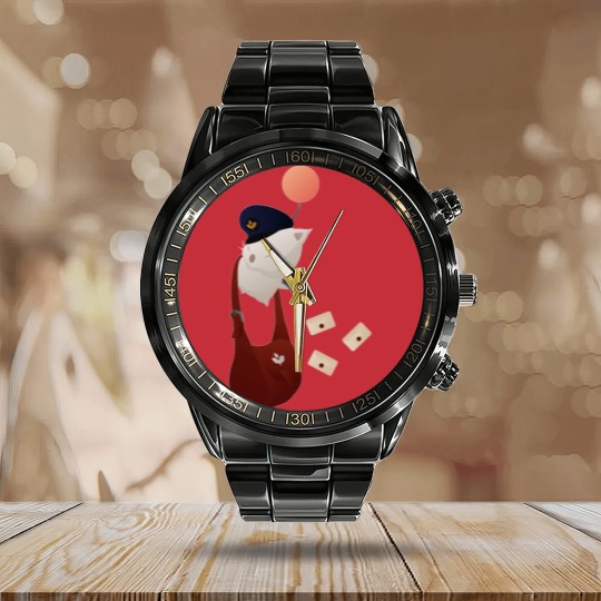 Discover Final Fantasy XIV - Delivery Moogle Calendar Steel Band Watch