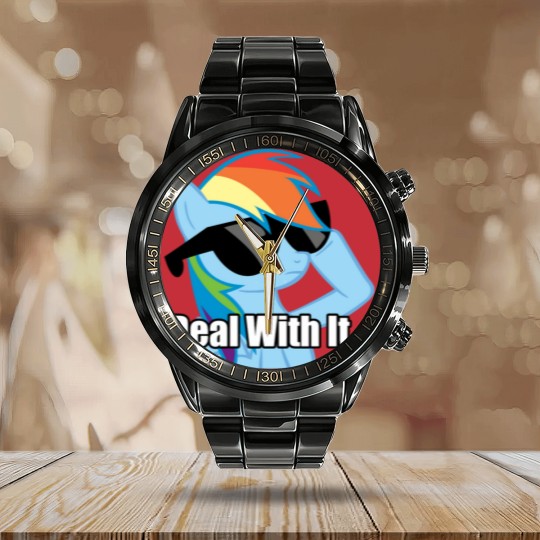Discover Rainbow Dash Classic Calendar Steel Band Watch