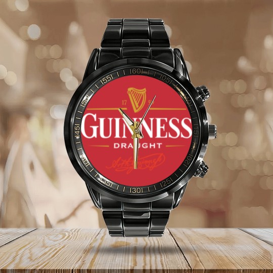 Discover Guinnesss Beer Calendar Steel Band Watch