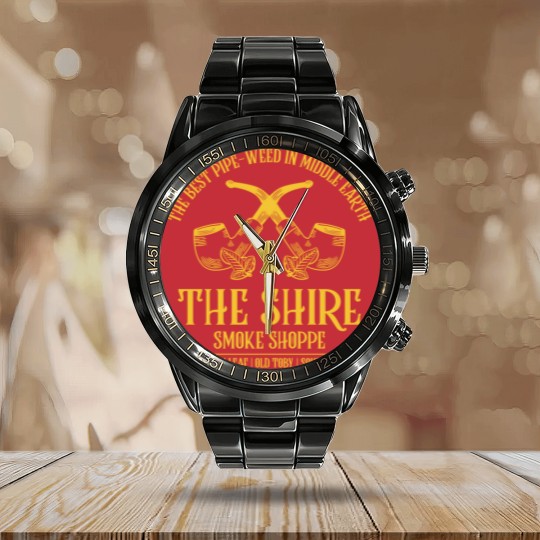 Discover The Shire Smoke Shoppe Calendar Steel Band Watch