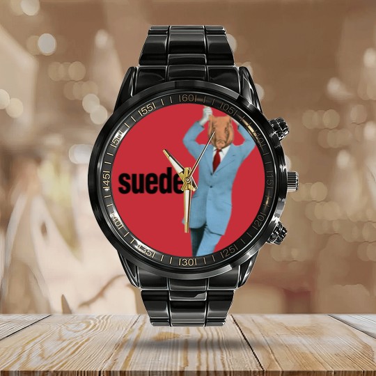 Discover 1993 Suede - Animal Nitrate Calendar Steel Band Watch, Suede Band Calendar Steel Band Watch