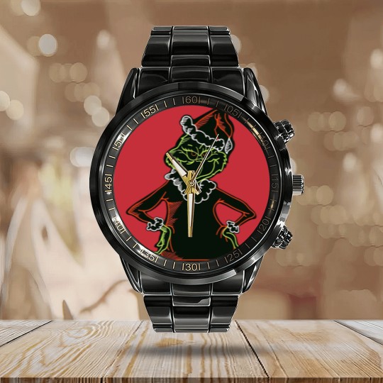 Discover Neon funny character - funny character Stole Christmas - Calendar Steel Band Watch