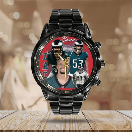 Discover Vintage 90s Graphic Style Zack Baun Calendar Steel Band Watch, Zack Baun Calendar Steel Band Watch, Vintage Sport Calendar Steel Band Watch, Retro American Football Bootleg Gift