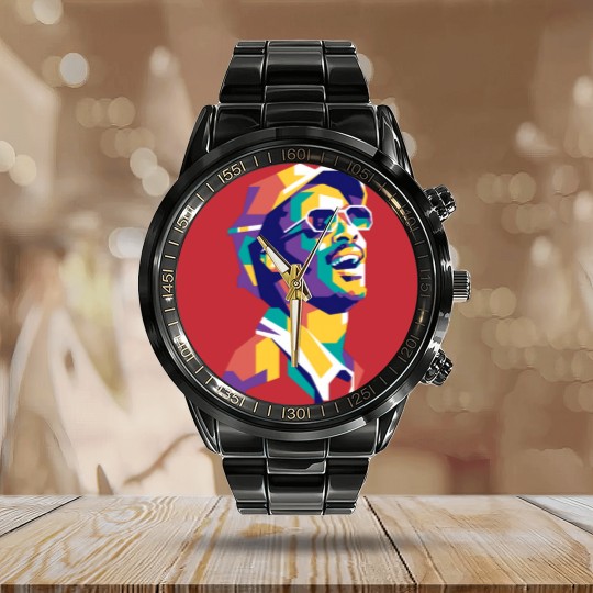 Discover Stevie Wonder WPAP Limit Color Calendar Steel Band Watch