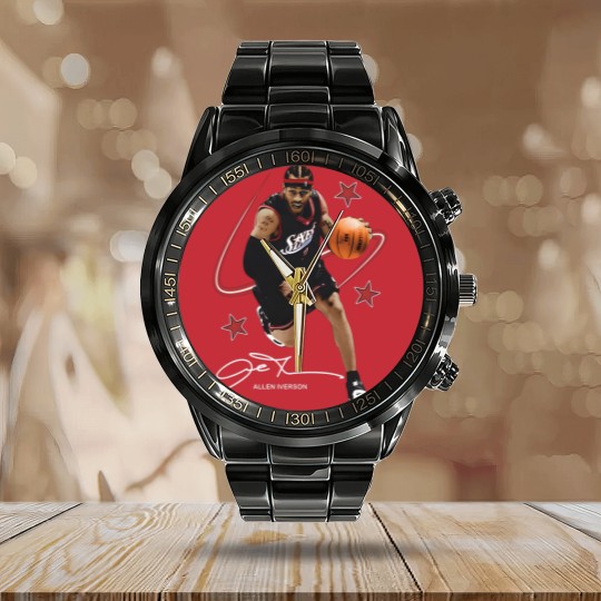 Discover ALLEN IVERSON Calendar Steel Band Watch, Rare The Answer Rap Calendar Steel Band Watch Vintage Calendar Steel Band Watch