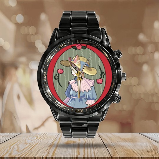 Discover Cat lady - Cat Lady - Calendar Steel Band Watch