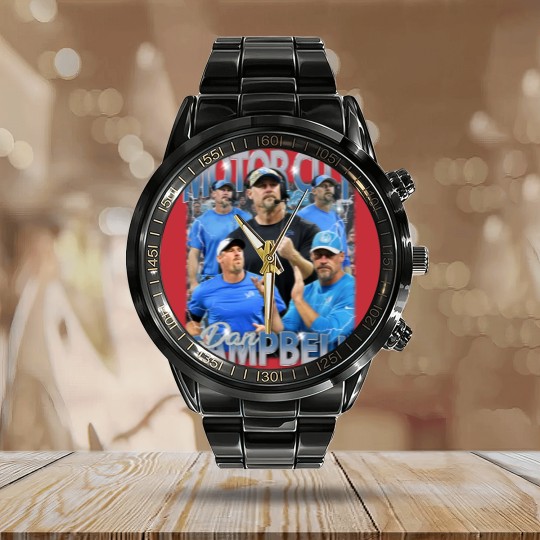 Discover Vintage 90s Graphic Style Motorcity Dan Calendar Steel Band Watch, Dan Campbell Calendar Steel Band Watch, Vintage Oversized Sport Calendar Steel Band Watch