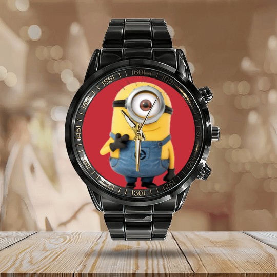 Discover Minion Mayhem: Calendar Steel Band Watch unleashed with the most loved minion