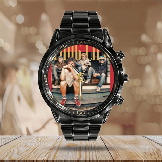 Discover Thug Life Stay Golden Calendar Steel Band Watch Womens Vintage Calendar Steel Band Watch 80s TV Calendar Steel Band Watch Retro Womens Funny Calendar Steel Band Watch Trendy  Womens Oversized Gift For Her