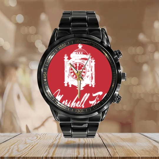 Discover Marshall Field's Department Store  Calendar Steel Band Watch