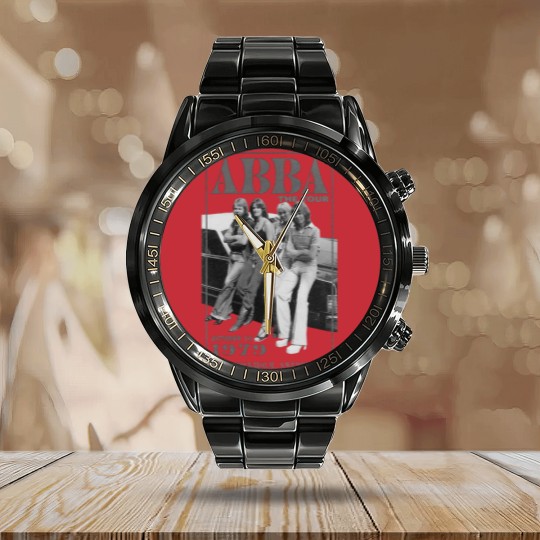 Discover A.b.b.a The Tour Calendar Steel Band Watch, A.b.b.a Calendar Steel Band Watch Vintage, Retro A.b.b.a 1979 Tour Calendar Steel Band Watch, Gift For Fan Calendar Steel Band Watch, Vintage Abaa Tour Calendar Steel Band Watch