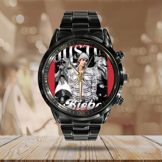 Discover Justin Bieber Calendar Steel Band Watch