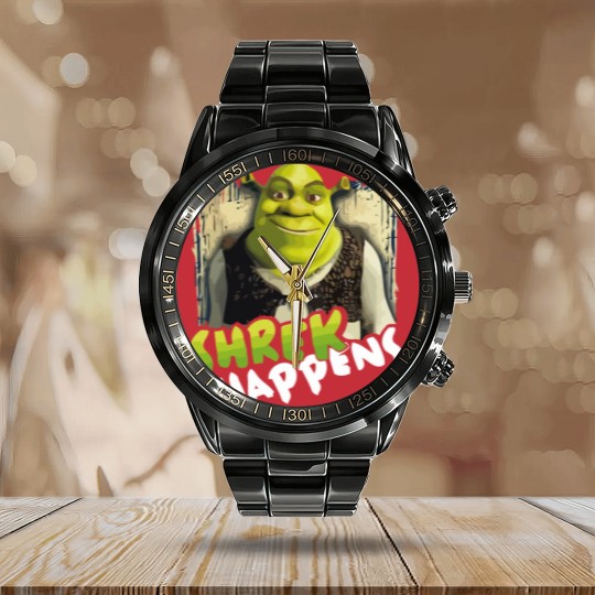 Discover Sexy Shrek  shrek meme face  shrek wazowski  Essential Calendar Steel Band Watch