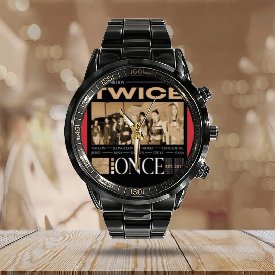 Discover Vintage Twice Calendar Steel Band Watch, Twice Unisex Kpop Calendar Steel Band Watch