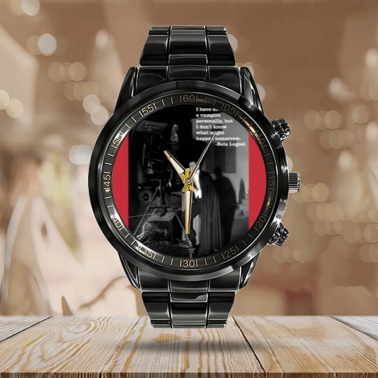 Discover Lugosi Vampire Quote - Lugosi - Calendar Steel Band Watch