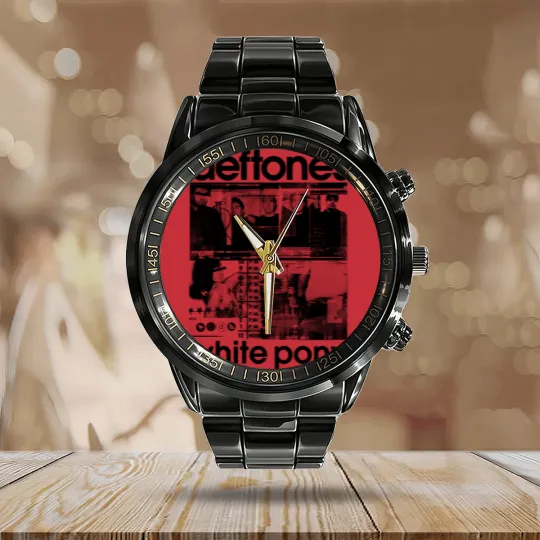 Discover Deftone ROCK BAND Calendar Steel Band Watch - white pony