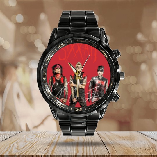 Discover Vintage Sixx AM Band Calendar Steel Band Watch, Sixx AM Calendar Steel Band Watch, Sixx AM Signed Men Calendar Steel Band Watch,