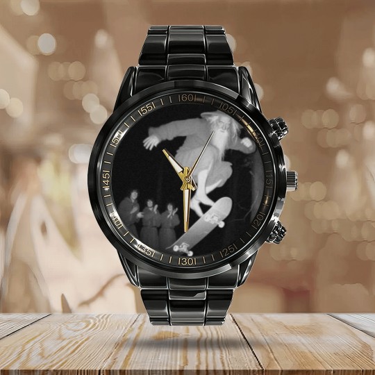 Discover Gandalf skateboarding Calendar Steel Band Watch, Gandalf skating in the woods Calendar Steel Band Watch