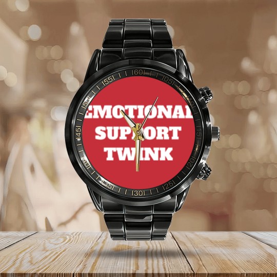 Discover Emotional Support Twink - Emotional Support Twink - Calendar Steel Band Watch