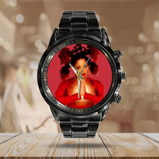 Discover Vintage Janet Jackson - Janet Jackson - Calendar Steel Band Watch