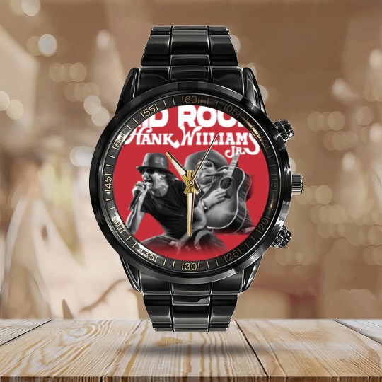 Discover Kid Rock Hank Williams JR Calendar Steel Band Watch