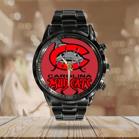 Discover Carolina Mudcats Calendar Steel Band Watch