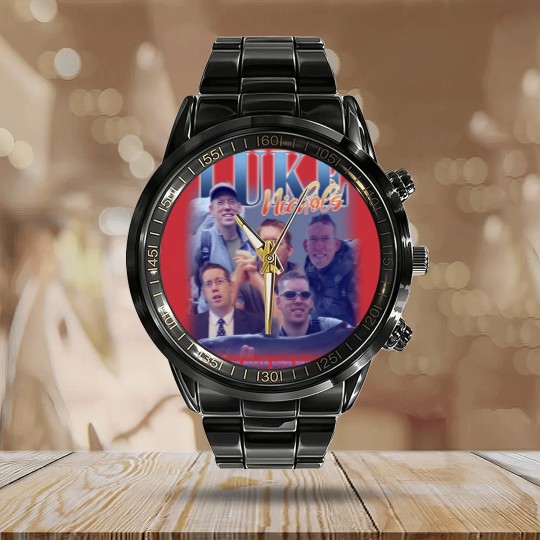 Discover Luke Nichols Vintage Bootleg Calendar Steel Band Watch, Warm Fresh Bread With Honey Butter Calendar Steel Band Watch