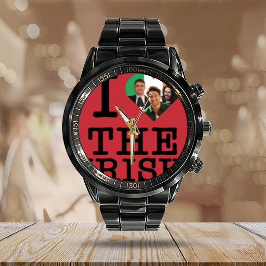 Discover I love heart the irish Niall Horan Hozier Paul Mescal Classic Calendar Steel Band Watch