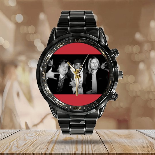 Discover Chris Farley Kurt Cobain Tupac Unisex Calendar Steel Band Watch