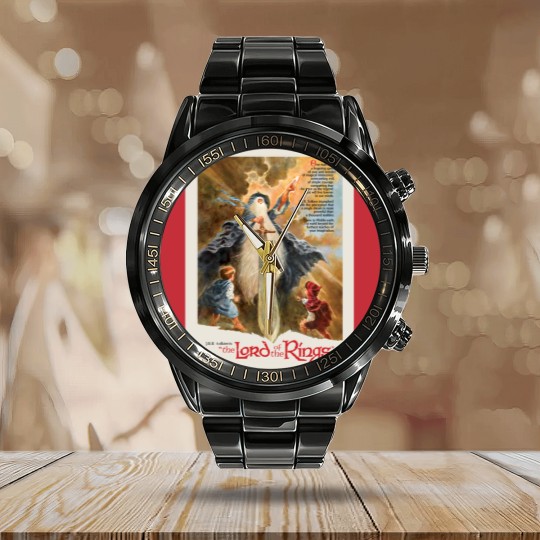 Discover Vtg 1978 Lord of the Rings Calendar Steel Band Watch