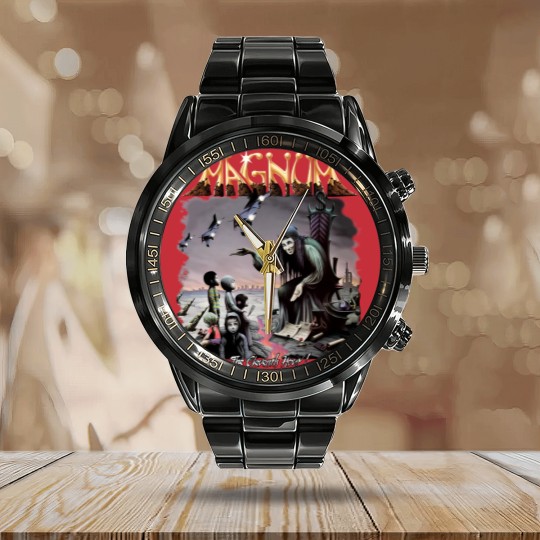 Discover MAGNUM ON A STORYTELLER'S NIGHT ELEVENTH HOUR 11 Calendar Steel Band Watch