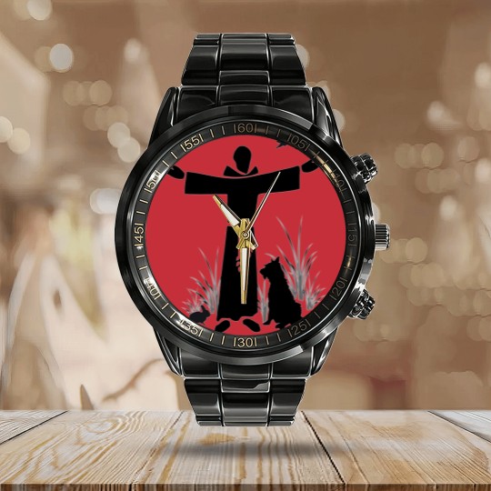 Discover Feast of St Francis of Assisi Calendar Steel Band Watch