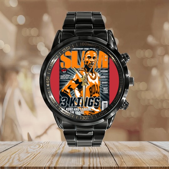 Discover Michael Jordan Slam Magazine Cover Calendar Steel Band Watch