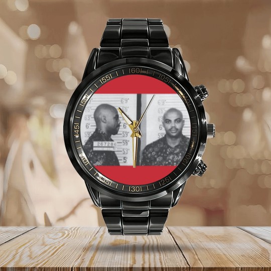 Discover Charles Barkley Mugshot Calendar Steel Band Watch, Charles Barkley Calendar Steel Band Watch