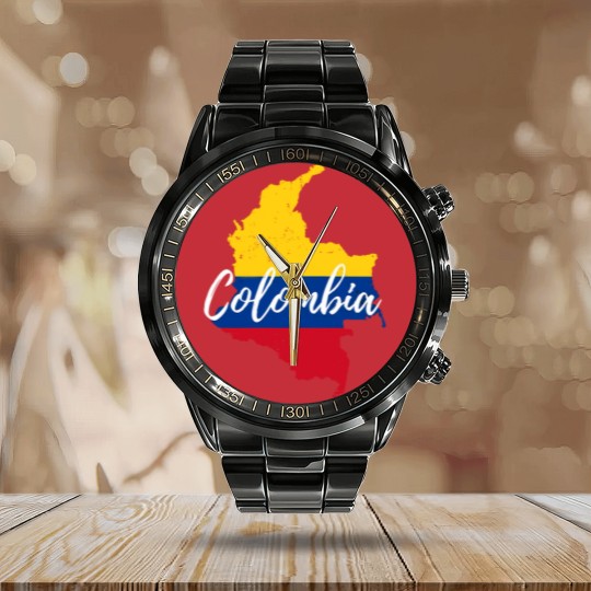 Discover Mapa de Colombia - Map of Colombia - Colombia - Calendar Steel Band Watch