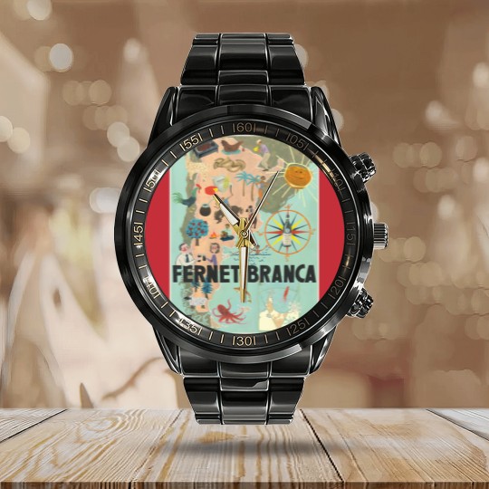Discover FERNET BRANCA cocktails fernet 1882165 Calendar Steel Band Watch