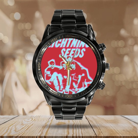 Discover Lightning Seeds Distressed Vintage Style 90s Classic Calendar Steel Band Watch