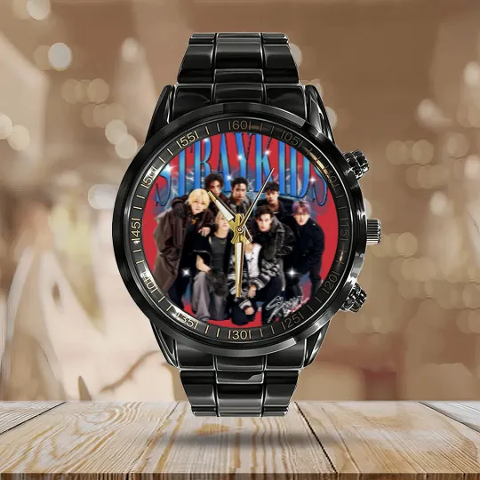 Discover Stray Kids Vintage 90s Bootleg Calendar Steel Band Watch, Stray Kids Tour 2025 Calendar Steel Band Watch