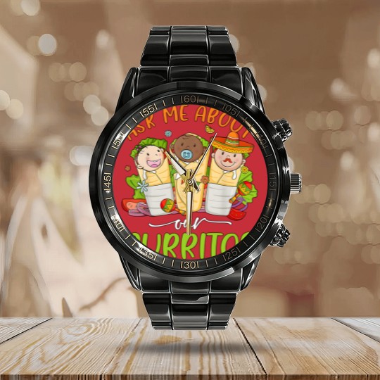 Discover Ask Me About Our Burritos Calendar Steel Band Watch, Mexico NICU Nurse Calendar Steel Band Watch, Nicu Cinco De Mayo Calendar Steel Band Watch