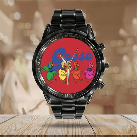 Discover Goose the Band Dancing Goose Calendar Steel Band Watch, Gift for Music Fan