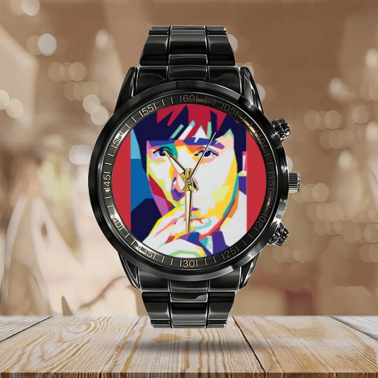 Discover J Lennon in pop art - J Lennon - Calendar Steel Band Watch