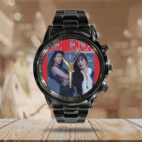 Discover Vintage 90s Selena Quintanilla Calendar Steel Band Watch - Unisex Design