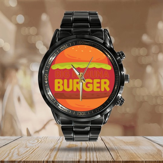 Discover Big Kahuna Burger Calendar Steel Band Watch