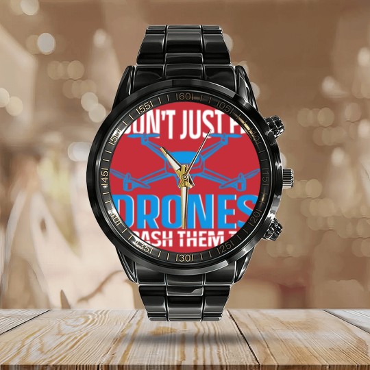 Discover drone Design for rc pilot | drones Calendar Steel Band Watch