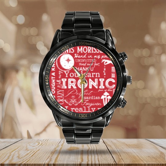 Discover Alanis Morissette The Triple Moon Tour 2024 Calendar Steel Band Watch