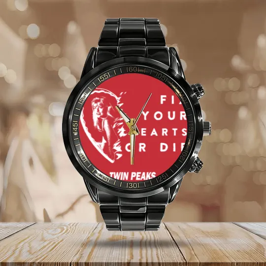 Discover Fix Your Hearts or Die Calendar Steel Band Watch, Unisex Calendar Steel Band Watch, Twin Peaks Calendar Steel Band Watch, David Lynch Calendar Steel Band Watch, TV Show Fans Calendar Steel Band Watch