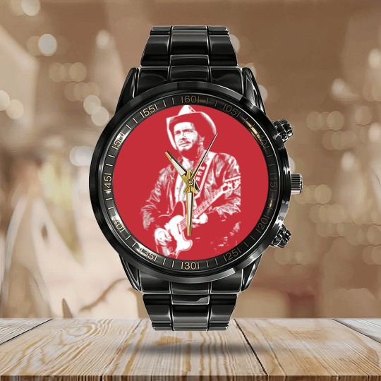 Discover Merle Haggard Calendar Steel Band Watch